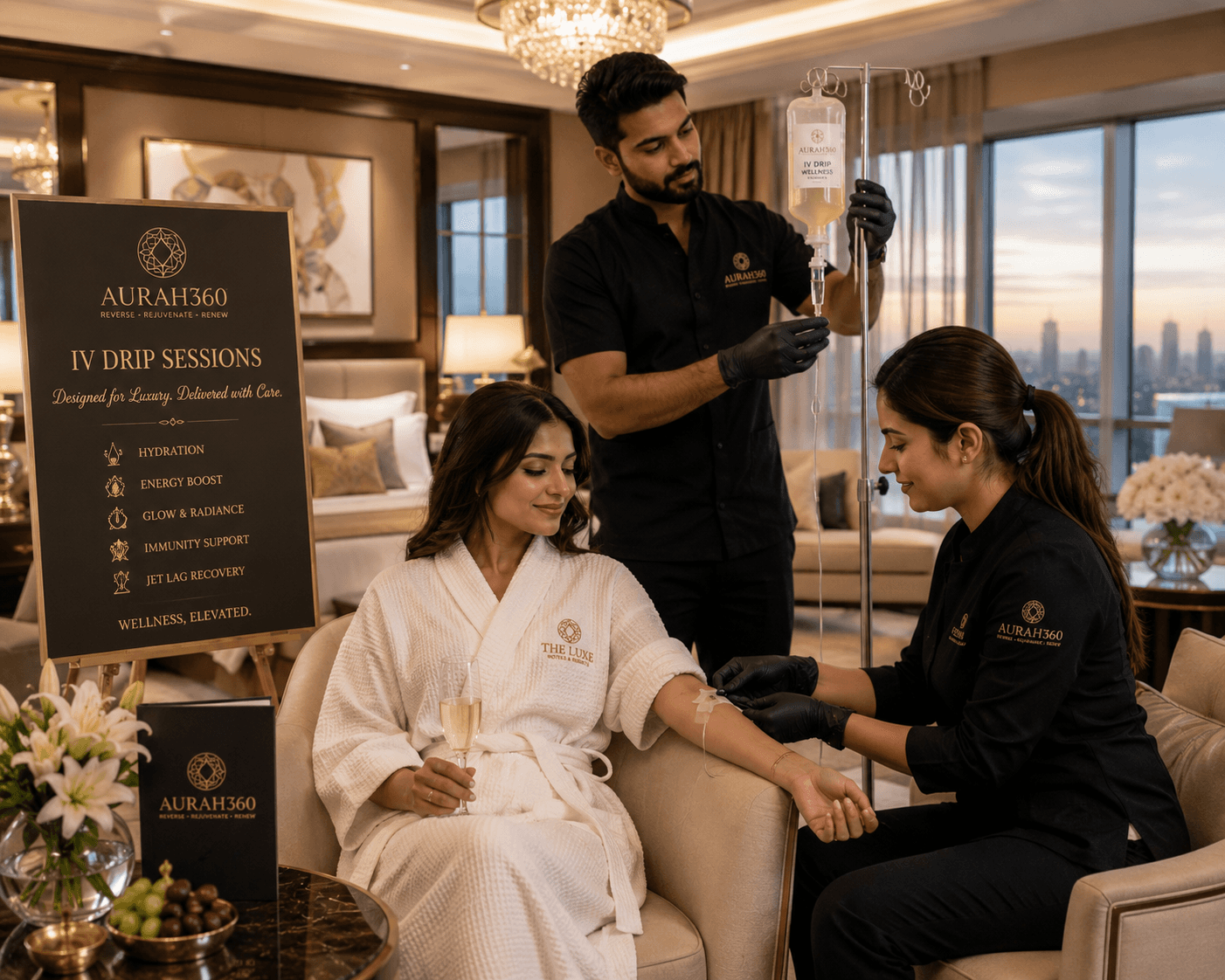 Luxury Hotels — on-site IV drip lounge
