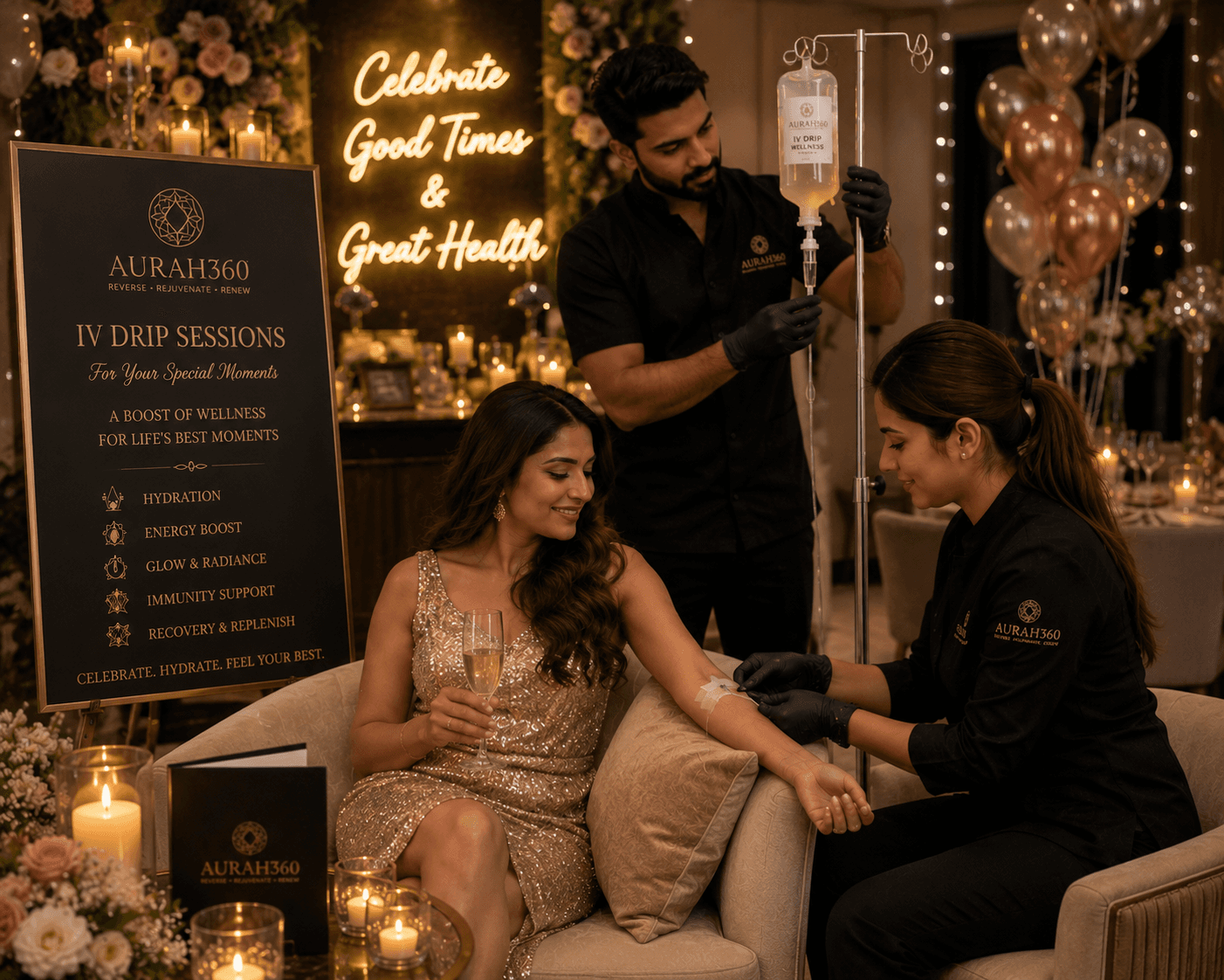 Private Celebrations — on-site IV drip lounge